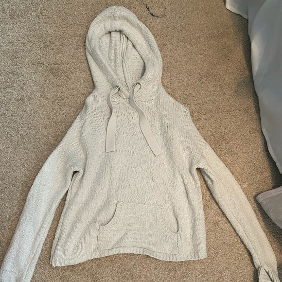 Light grey knit hoodie - Picture 1 of 2